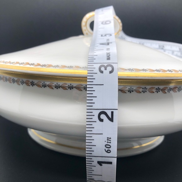 Vintage Haviland France Limoges Soup Tureen Hand Painted Gold Trim MCM - Picture 14 of 14